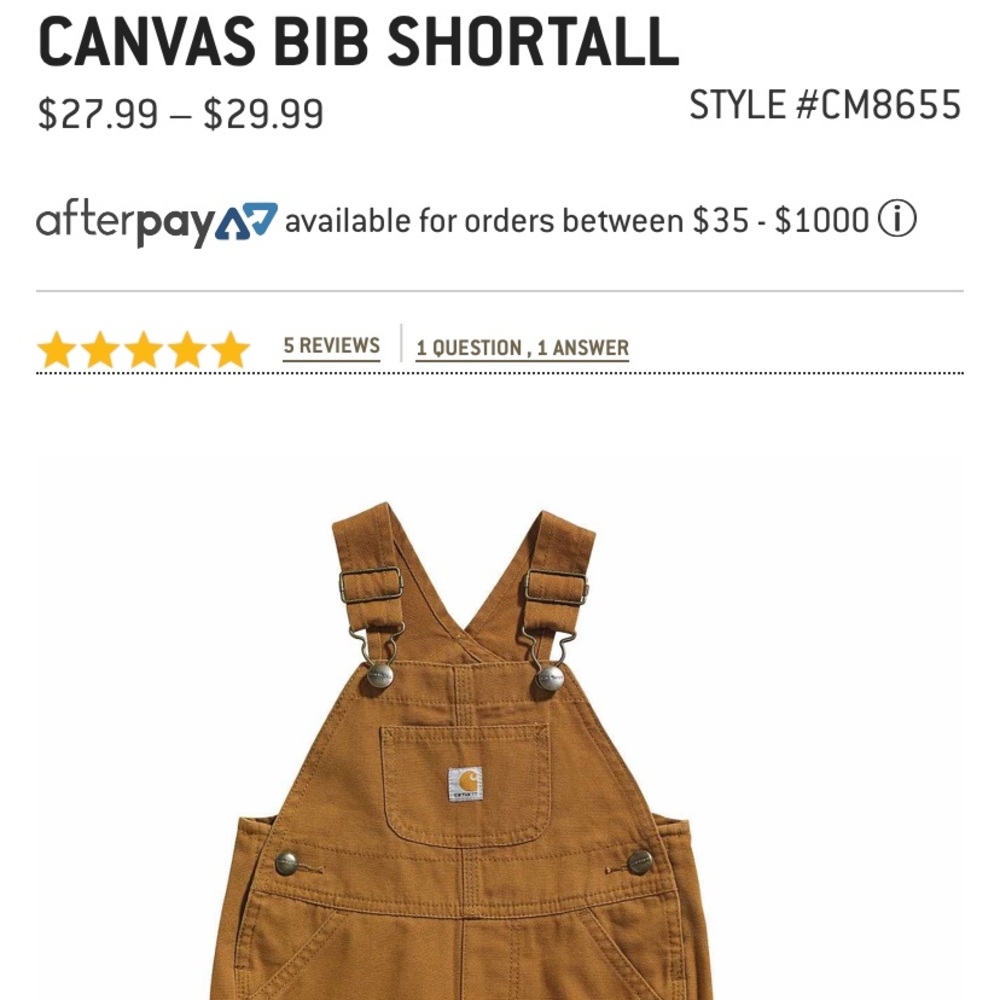 Carharrt overall.